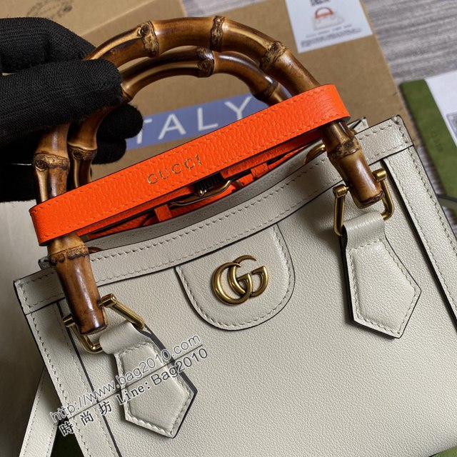 Gucci新款女包 古馳全皮手提肩背竹節包 Gucci迷你托特包 655661  ydg3315